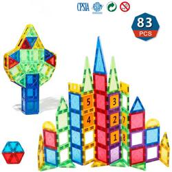 Magnetisch Speelgoed - Voordeelset 83 Stuks - Magnetische bouwstenen - Veilig Voor Kinderen - Magna Tiles - Magnetisch Speelgoed - Stimuleer Creativiteit - Bouwset met magnetische blokken