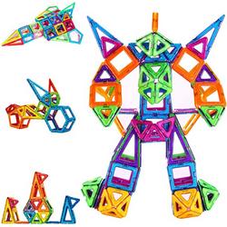 Magnetische bouwstenen set voor kinderen 160 stuks, magnetische tegels constructie STEM magneten speelgoed kinderen