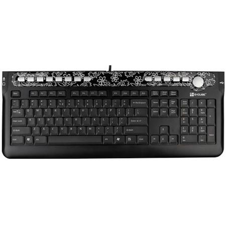 Black & White - Secret Garden - X-Key USB Multimedia keyboard