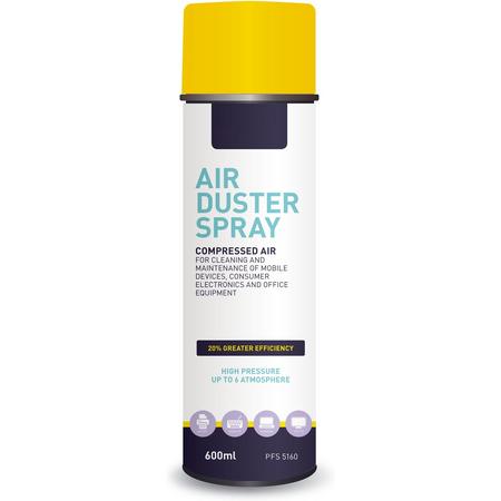 Airduster spray compressed air (perslucht spuitbus / luchtspray) 600ML