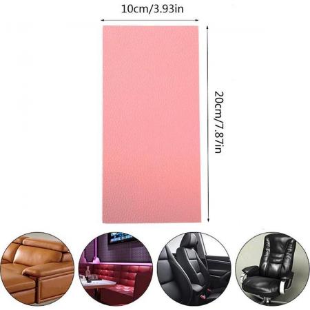 GEAR 3000® PU leer reparatie set - leather repair - leder patch - zelfklevende sticker roze