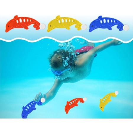 GEAR 3000® duikspeelgoed - zwembad - duikstaafjes - dolfijn 3 stuks