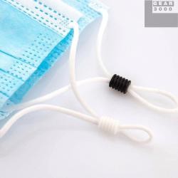 Koordstoppers mondmasker sillicone - 14 stuks - wit - voor elastiek mondkapje -  ®