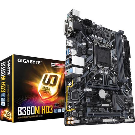 Gigabyte B360M HD3 Intel B360 Express LGA 1151 (Socket H4) Micro ATX moederbord