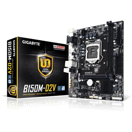 Gigabyte GA-B150M-D2V Intel B150 LGA 1151 (Socket H4) Micro ATX moederbord