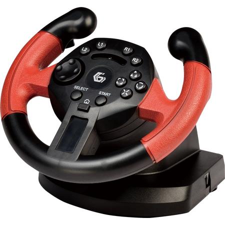 Gembird STR-UV-01 Stuur PC,Playstation 3 Zwart, Rood game controller