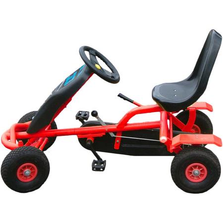 Junior Go-Cart - Skelter- Vrijwiel - Rood