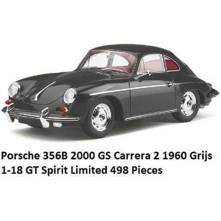 Porsche 356B 2000 GS Carrera 2 1960 Grijs 1-18 GT Spirit Limited 498 Pieces