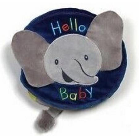 Babyboek olifant - rond met voelelementen - 18 cm