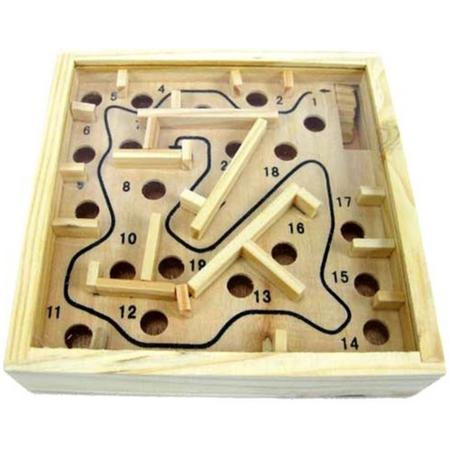 GadgetBay Houten knikkerpuzzel - Doolhof Maze Balans