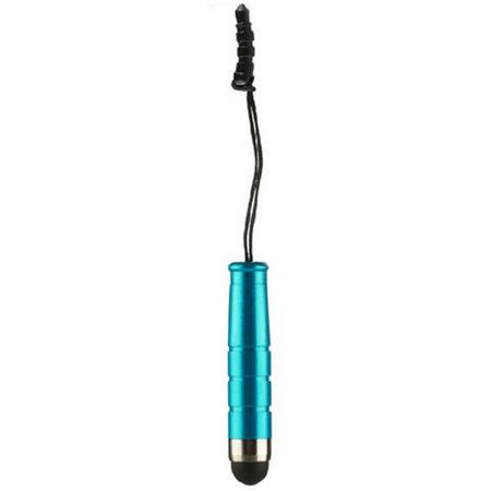 GadgetBay Mini Stylus pen headphonejack aux - licht blauw