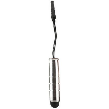 GadgetBay Mini Stylus silver pen headphonejack aux - Zilver