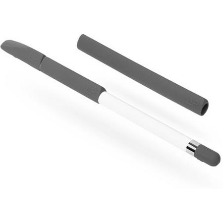 GadgetBay Silicone Antislip Grip voor Apple Pencil 4 delige extra Bescherming - Grijs