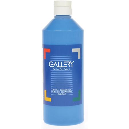 17x Gallery plakkaatverf, flacon van 500 ml, blauw