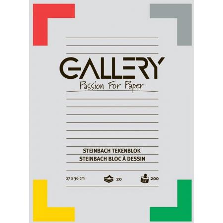 Gallery Steinbach tekenblok, ft 27 x 36 cm, 200 g m², 20 vel 10 stuks