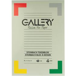 Gallery Steinbach tekenblok, gekorreld, ft 21 x 29,7 cm (A4), 200 g/m², blok van 20 vel 10 stuks