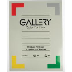 Gallery Steinbach tekenblok, gekorreld, ft 27 x 36 cm,  250 g/m², blok van 20 vel 10 stuks