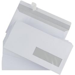   enveloppen formaat 110 x 220 mm venster rechts stripsluiting doos van 500 stuks