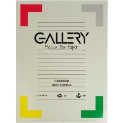 Gallery tekenblok ft 27 x 36 cm, extra zwaar houtvrij papier, 190 g/m², blok van 20 vel 10 stuks