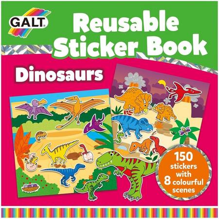 Galt Herbruikbaar Stickerboek Dinosaurussen 158-delig 21 Cm