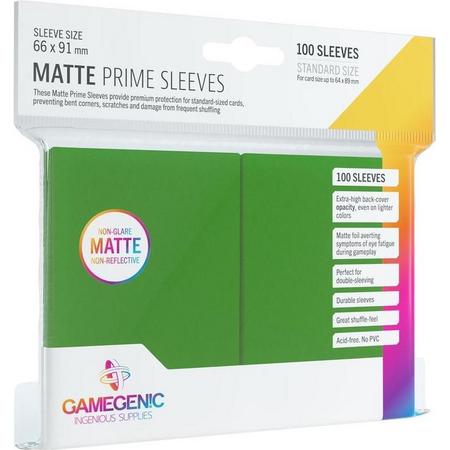 TCG Matte Prime Sleeves 66 x 91 mm - Green (Standard Size/100 Stuks) SLEEVES