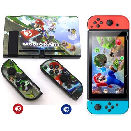 Hard back cover Nintendo Switch Mario Kart inclusief Tempered glass