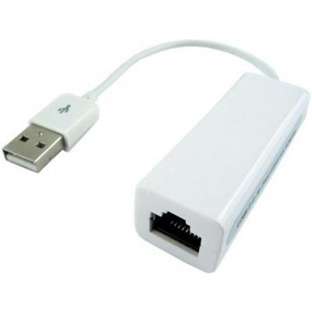 Garpex® USB2.0 naar RJ45 Ethernet LAN adapter Wit 10cm