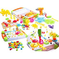 Constructie Bouw speelgoed met Werkende Boormachine - met koffer - 181 elementen - Educatief speelgoed