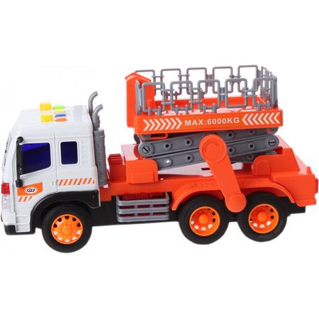 Gearbox Takelwagen Met Geluid Oranje/wit 25 Cm