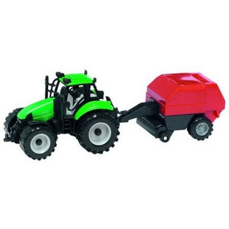 Gearbox Tractor Met Grasperser Groen