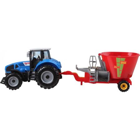 Gearbox Tractor Speelset 2-delig 44 Cm Blauw