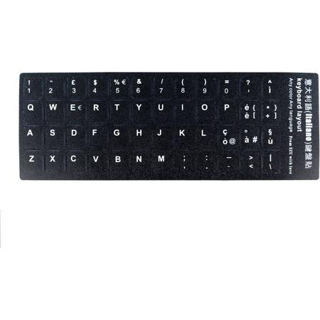 Geeek Internationale Toetsenbord Stickers Italiaans Toetsenbord (QWERTY)  - Geschikt voor Laptop, MacBook en losse toetsenborden