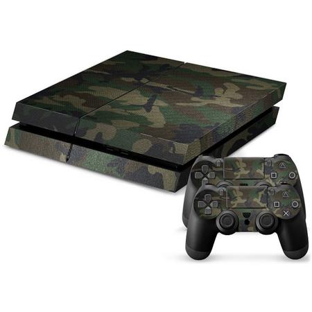 PS4 Leger Camouflage - PlayStation 4 sticker - console skin bundel