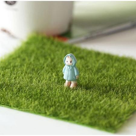 Miniatuur gras - Poppenhuis tuin - Poppenhuisinrichting - graszode voor foto - Kawaii poppetjes gras - Productfoto gras - Kunstgras - Miniatuur tuin simulatie - decoratie - Micro landschap graszoden