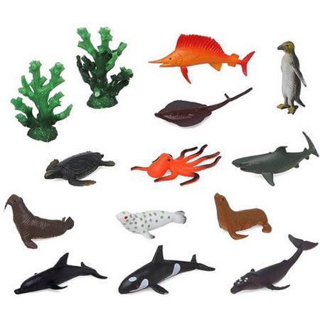 Set van wilde oceaan dieren