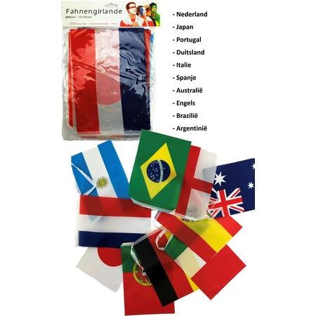 Festival Vlaggenlijn - Landen - 10 vlaggen - 2 stuks