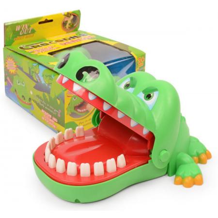 Spel Bijtende Krokodil – Krokodil met Kiespijn – Krokodil Tanden Spel - Reisspel - Groen