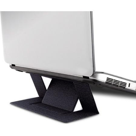 Zelfklevende Opvouwbare Laptop Standaard - Zwart - Lichtgewicht