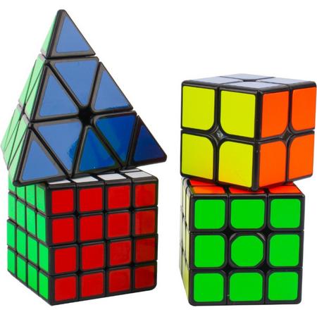 Speed Cube Set - Voordeelpakket Speed Cube - Breinbrekers voor Volwassenen en Kinderen - Speed Cube Breinbreker - Speed Cube Cadeautip - Set van 4