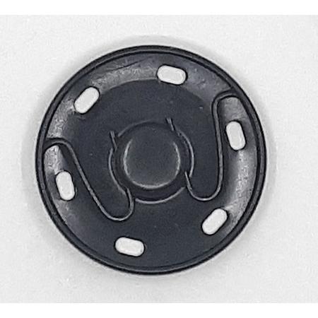 Drukknoop, 1 stuks, 30 mm, zwart opnaaibaar