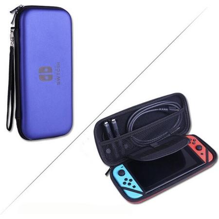 Nintendo Switch Opberghoes - Beschermhoes - Hard Case - blauw