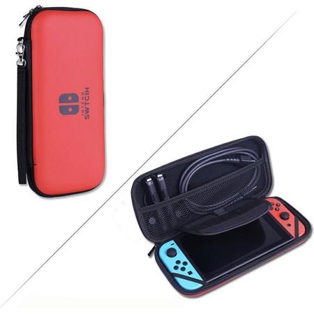 Nintendo Switch Opberghoes - Beschermhoes - Hard Case - rood