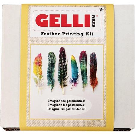 Gelli Arts Feather Printing Kit - stempel en monoprint set - veren kunst