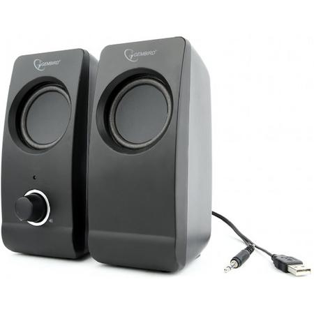 GMB Speakerset 2.0 zw.SPK-DU01