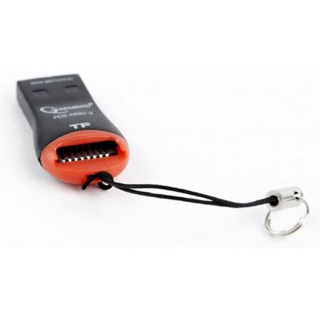 Gembird FD2-MSD-2 USB 2.0 Zwart, Rood geheugenkaartlezer