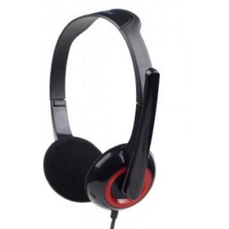 Gembird MHS-002 Stereofonisch Hoofdband Zwart, Rood hoofdtelefoon