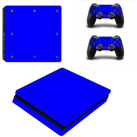 Blauwe Skin Sticker - Playstation 4 Slim