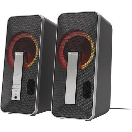 Genesis Helium 100BT Gaming speakers met RGB verlichting en Draadloze functie - Zwart