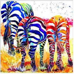 Diamond Painting Volwassenen – Diamond Painting Pakket - Zebra  - Dieren - Volledige Bedekking – Vierkante Steentjes – Hobby Pakket – 30x30 cm