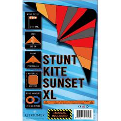 Gerkimex - Stunt kite sunset XL - Stunt vlieger - 80 cm hoog - 160 cm breed - 2-6 Bft